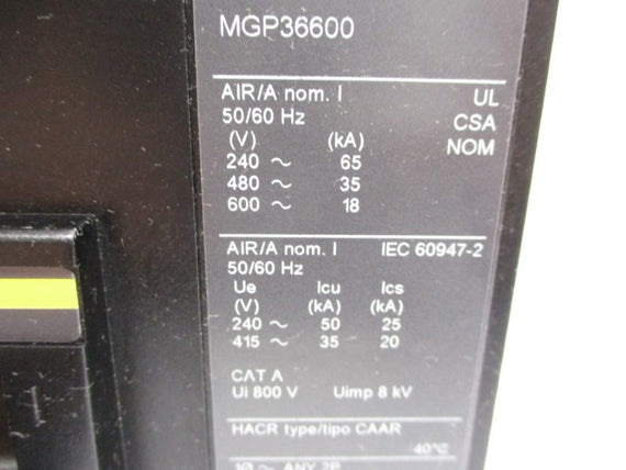 SQUARE D MGP36600 600V 600A NSMP