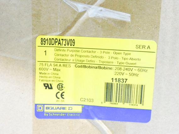 SQUARE D 8910DPA73V09 SER. A 208-240/220V NSFS