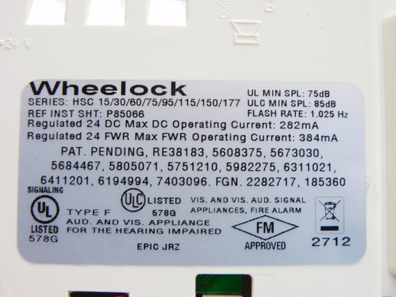 WHEELOCK HSWC 127464 12/24VDC NSMP