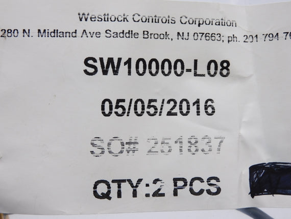 WESTLOCK CONTROLS SW10000-L08 (PKG OF 2) NSMP