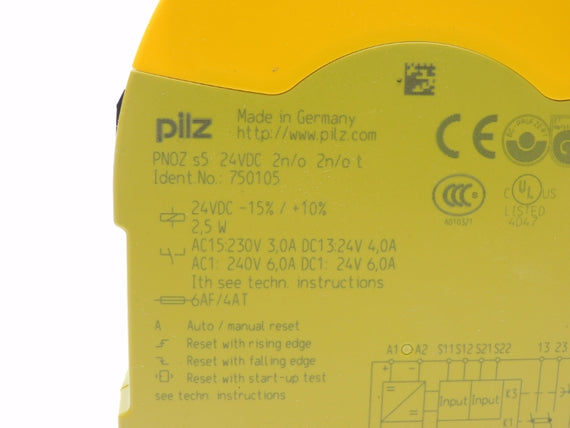 PILZ PNOZ-S5-24VDC-2N/O-2N/O-T 750105 24VDC 6.0A NSMP