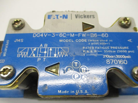 EATON VICKERS DG4V-3-6C-M-FW-B6-60 NSNP