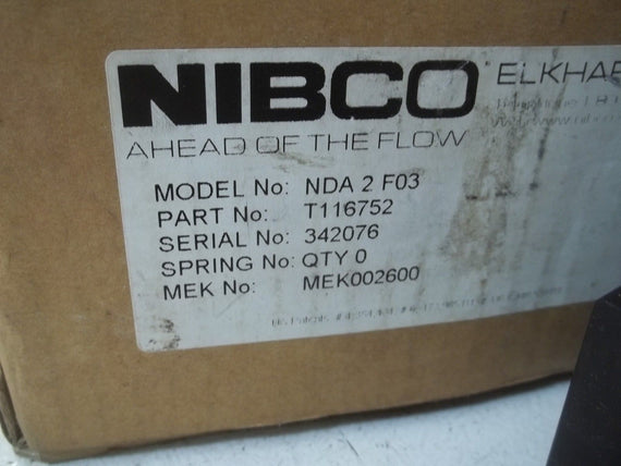 NIBCO NDA2F03 ACTUATOR VALVE *NEW IN BOX*