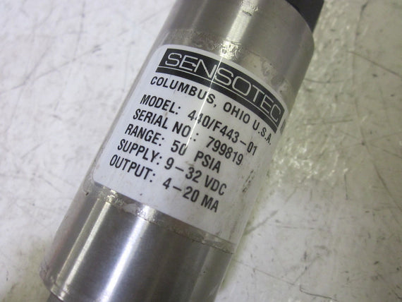 SENSOTEC 440/F443-01 TRANSDUCER 9-32VDC *USED*