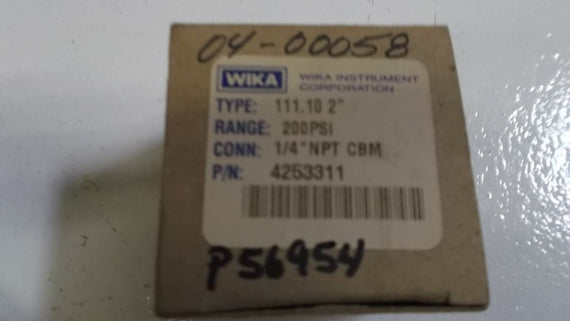 WIKA GAUGE 4253311 *NEW IN BOX*