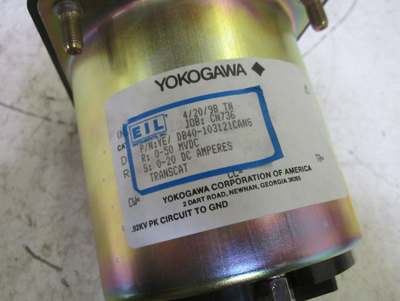 YOKOGAWA DB40-103121CANG PANEL MOUNT 0/20 DC AMPERES *NEW NO BOX*