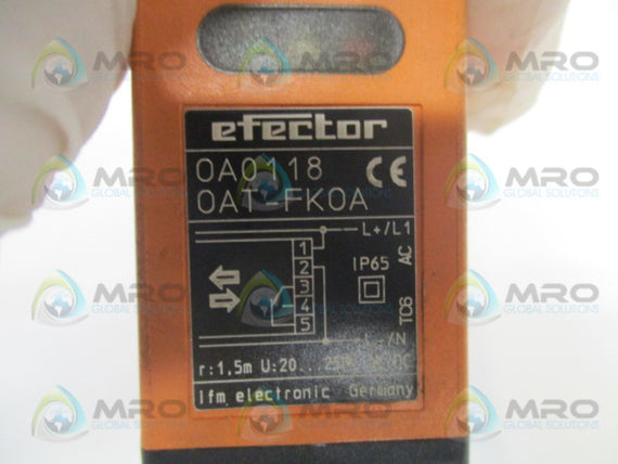 IFM EFECTOR OA0118 PHOTOELECTRIC TRANSMITTER *USED*