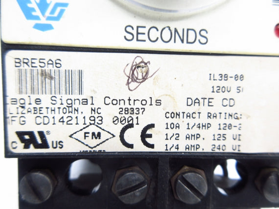 EAGLE SIGNAL CONTROLS BRE5A6 120V 10A 0-60S NSNP