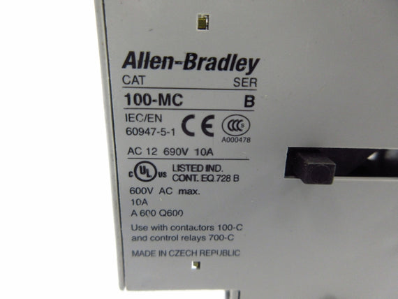 ALLEN BRADLEY 100-MC SER. B 600VAC 10A NSNP