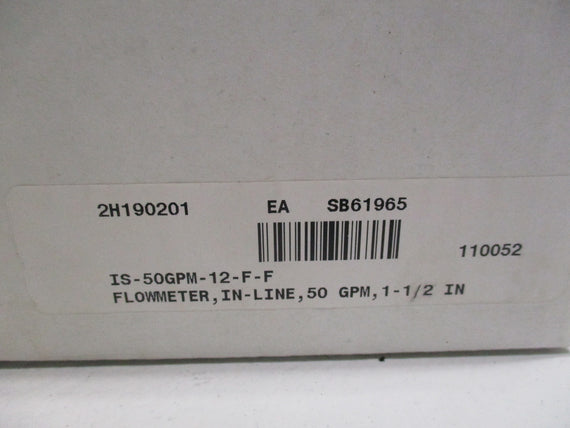 UFM IS-50GPM-12-F-F INSITE FLOW METER 1241 * NEW NO BOX *