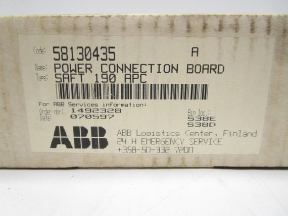 ABB SAFT-190-APC REV. A 58130435 NSMP