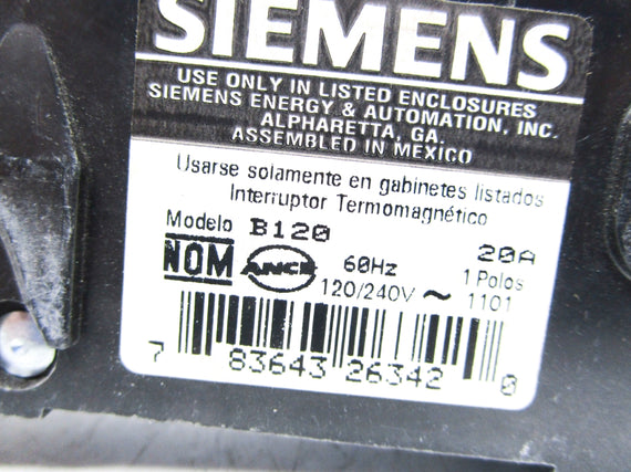 SIEMENS B120 120/240V 20A (PKG OF 12) NSMP