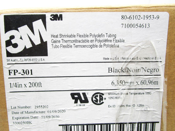 3M FP-301 BLACK (200') NSMP