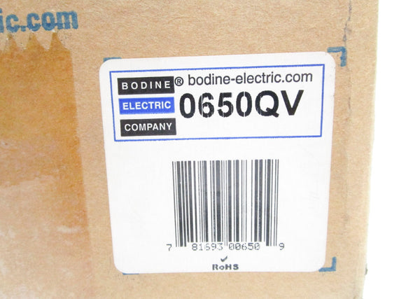 BODINE ELECTRIC 42R5BFSI-E2 0650QV 115V 3.6A NSMP