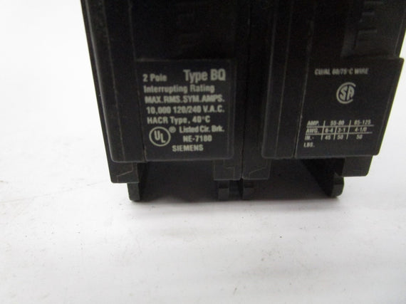 SIEMENS BQ2B100 120/240VAC 100A (AS PICTURED) NSNP