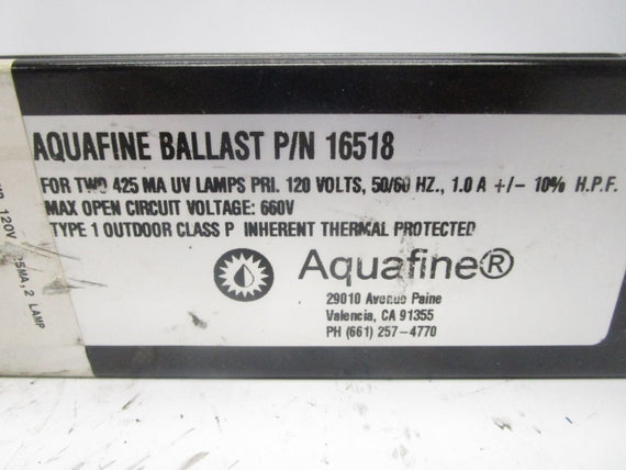 AQUAFINE 16518 120V 1.0A UNMP