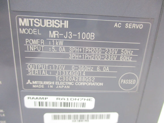 MITSUBISHI MR-J3-100B 230V 5.0A NSNP