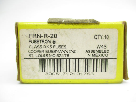 BUSSMANN FRN-R-20 250VAC 20A (PKG OF 10) NSMP