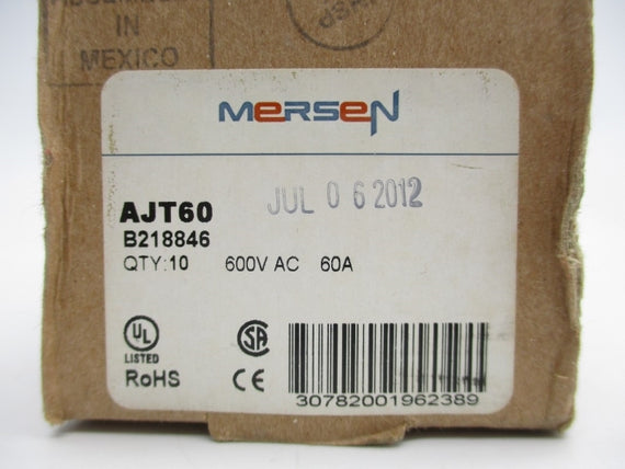 MERSEN AJT60 600VAC 60A (PKG OF 10) NSFS