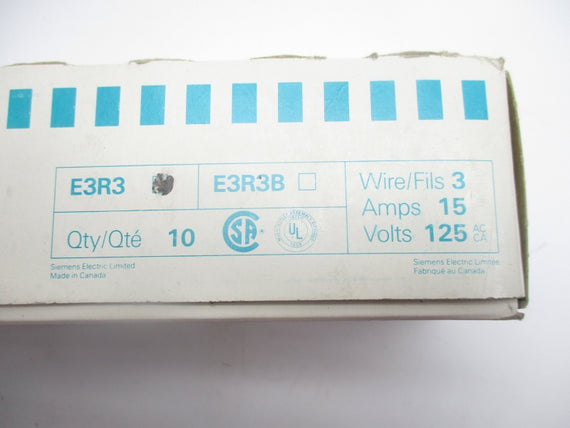 SIEMENS E3R3 125V 15A (PKG OF 10) NSMP