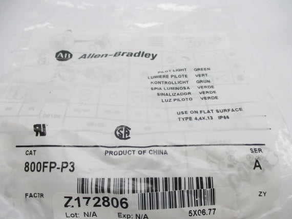 ALLEN BRADLEY 800FP-P3 SER. A NSMP