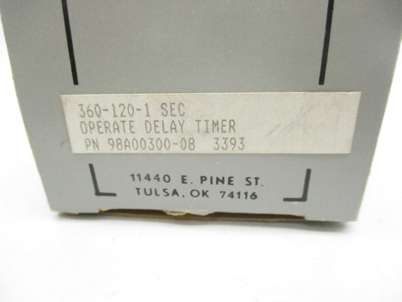 INDUSTRIAL CONTROLS 360-120-1 120V 10A 1SEC NSMP