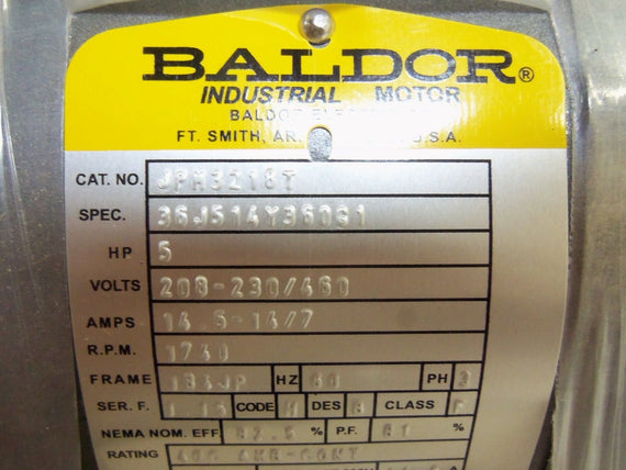 BALDOR JPM3218T MOTOR *NEW IN BOX*