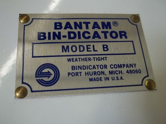 BINDICATOR MODEL B1-LT POINT LEVEL SWITCH BANTAM *NEW IN BOX*