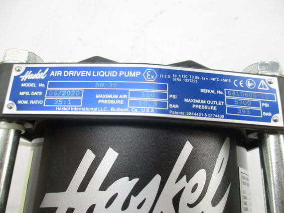 HASKEL AW-35 5700PSI NSMP