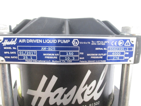 HASKEL AW-B25 4000PSI NSMP