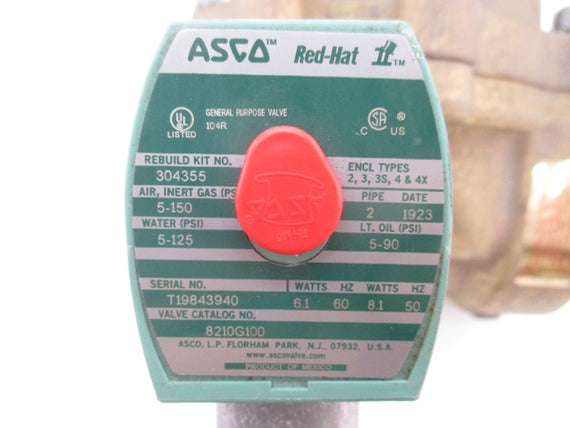 ASCO 8210G100 110/120V 5-125PSI 2" UNMP