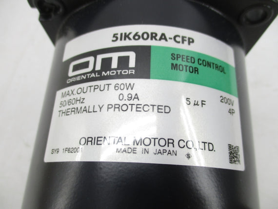 ORIENTAL MOTOR 5IK60RA-CFP 200V .9A NSMP