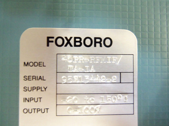 FOXBORO 40PR-RFMIF/TA-IA CHART RECORDER *USED*