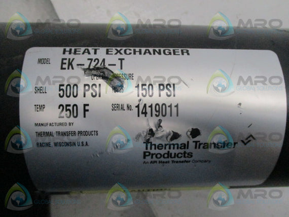 THERMAL TRANSFER EK-724-T HEAT EXCHANGER * NEW NO BOX *