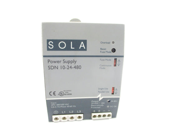 SOLA SDN10-24-480 380/500VAC 10A NSNP
