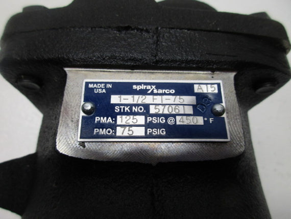 SPIRAX SARCO 57061 1-1/2" FT-75 STEAM TRAP * NEW NO BOX *