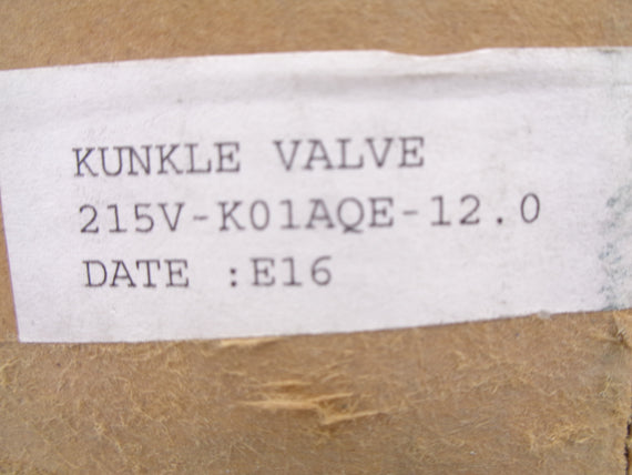 KUNKLE VALVE 215V-K01AQE NSMP