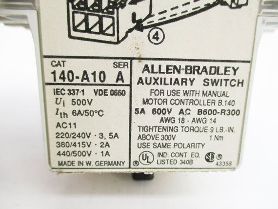 ALLEN BRADLEY 140-MN-0240 SER. B NSNP