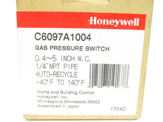 HONEYWELL C6097A1004 120-240VAC 5.0A 0.4-5"WC NSMP