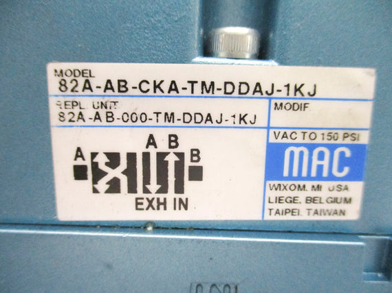 MAC 82A-AB-CKA-TM-DDAJ-1KJ 150PSI 24VDC NSNP