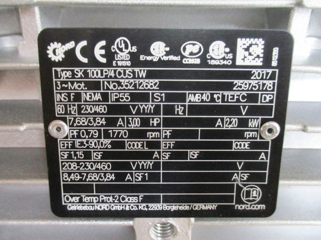 Nord Sk100lp 4custw 208-230 460v Nsmp – Mro Global Solutions