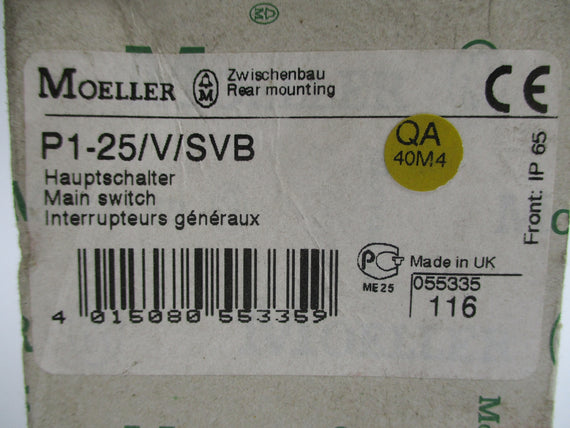 KLOCKNER MOELLER P1-25/V/SVB 690V 25A NSMP