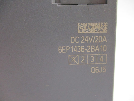 SIEMENS 6EP1436-2BA10 24VDC 20A NUPI