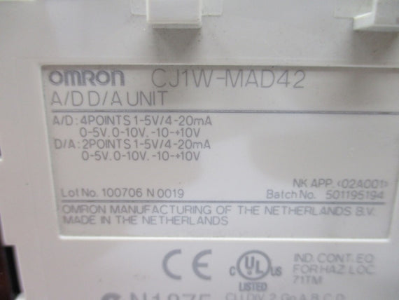 OMRON CJ1W-MAD42 0-10V (NO DOOR) NSNP