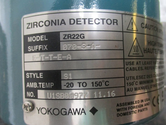 YOKOGAWA ZR22G 070-S-A-E-T-T-E-A NSMP