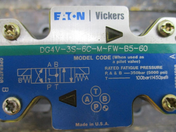 EATON VICKERS DG5V-10-S-33C-E-T-M-FW-B-10 02-324236 110/120V .46/.48A 5000PSI NSNP