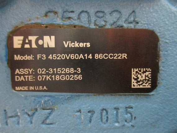 EATON VICKERS F34520V60A1486CC22R 02-315268-3 NSNP