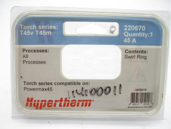 HYPERTHERM 220670 SER. T 45V T45M 45A NSMP