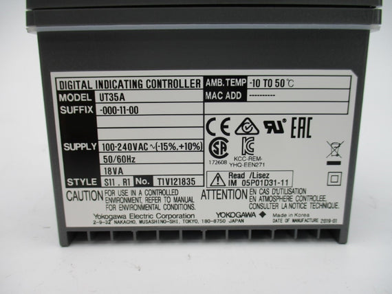 YOKOGAWA UT35A-000-11-00 100-240VAC -10'-+50'C NSMP