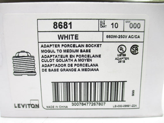 LEVITON 8681 250VAC (PKG OF 10) NSMP